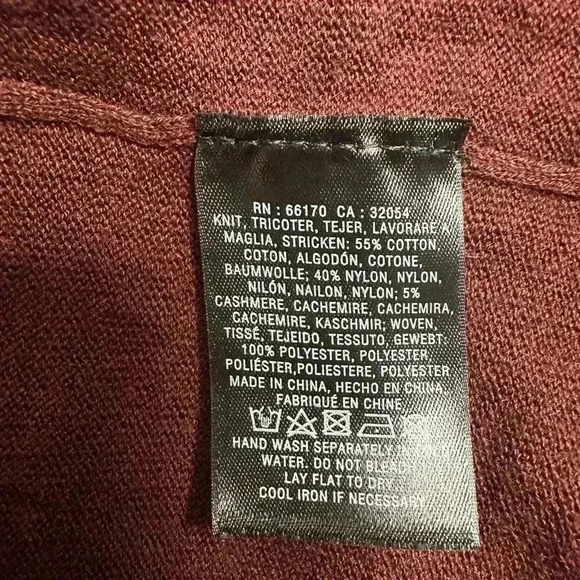 Anthropologie Angel of the North maroon tie sweater M NWT - Picture 3 of 5